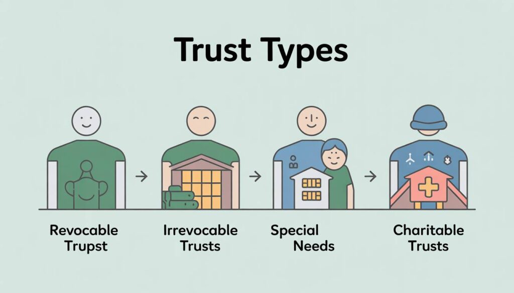 Comparison of different trust types